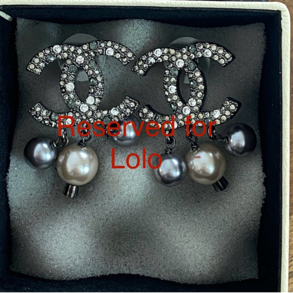 Chanel Faux Pearl Earrings
